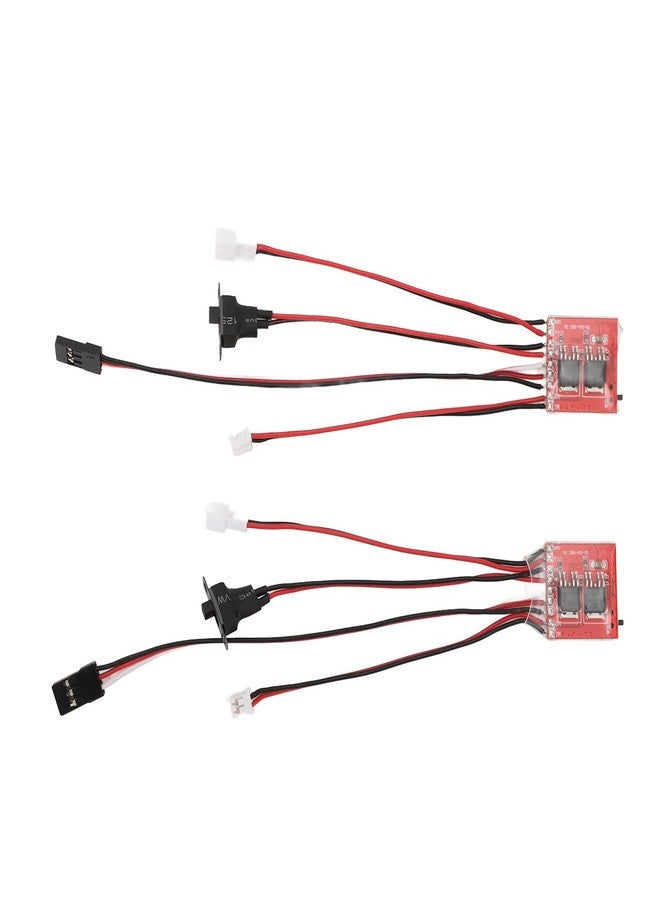 جوتوتوب قطعتان من وحدة التحكم الإلكترونية الصغيرة ذات الفرشاة 30 أمبير للتحكم في الونش، وحدة تحكم ثنائية الاتجاه في السرعة مع فرامل لتعديل سيارة التحكم عن بعد Axial SCX24 بمقياس 1/24 - Image 1